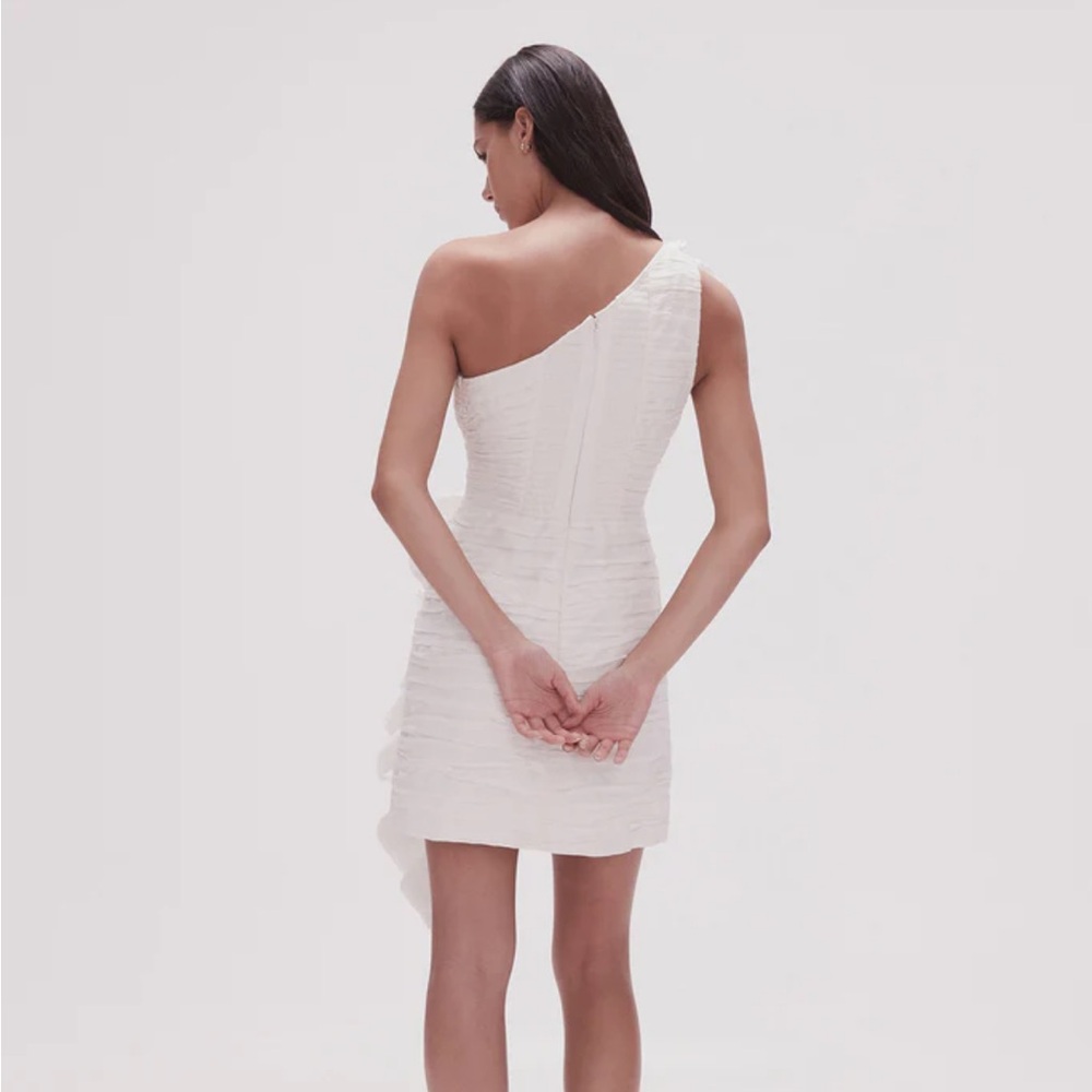NWT AJE Ivory Adelia Ruffle Mini Dress - Picture 5 of 5